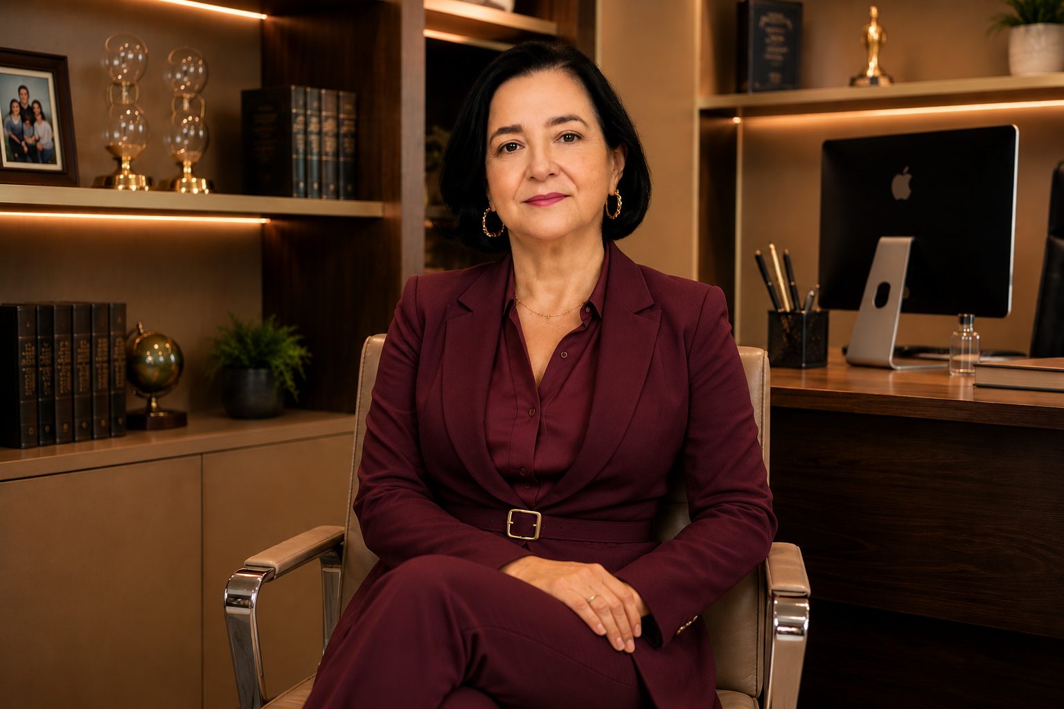 Dra. Luzia Azevedo em seu escritório