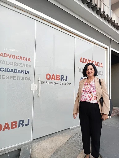 Dra. Luzia Azevedo na sede da OAB/RJ, 30ª Subseção Santa Cruz